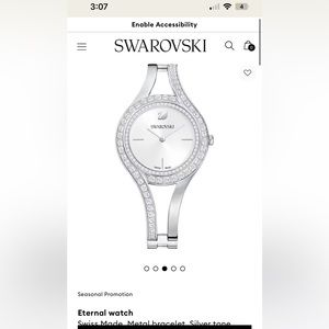 Swarovski Eternal watch
Swiss Made, Metal bracelet, Silver tone, Stainless